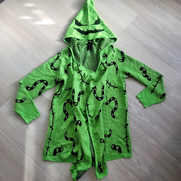 Disney Green Hooded Cardigan with Black Accents - Picture 2 of 15